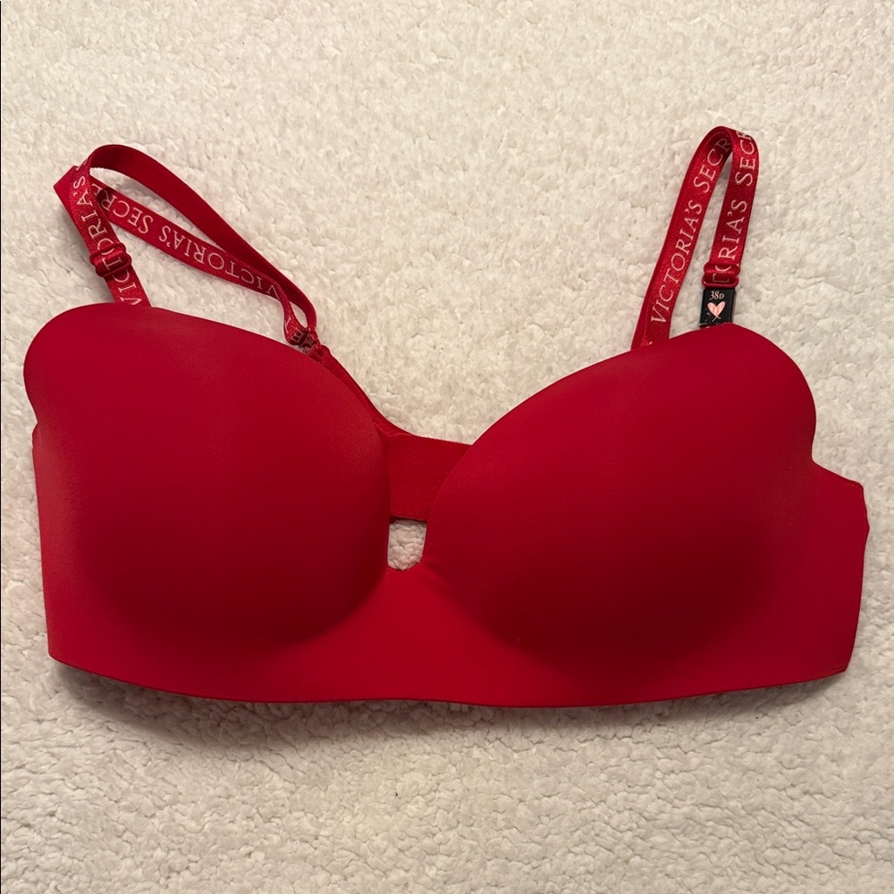 Victoria's Secret Red Molded Strapless Push-Up Bra